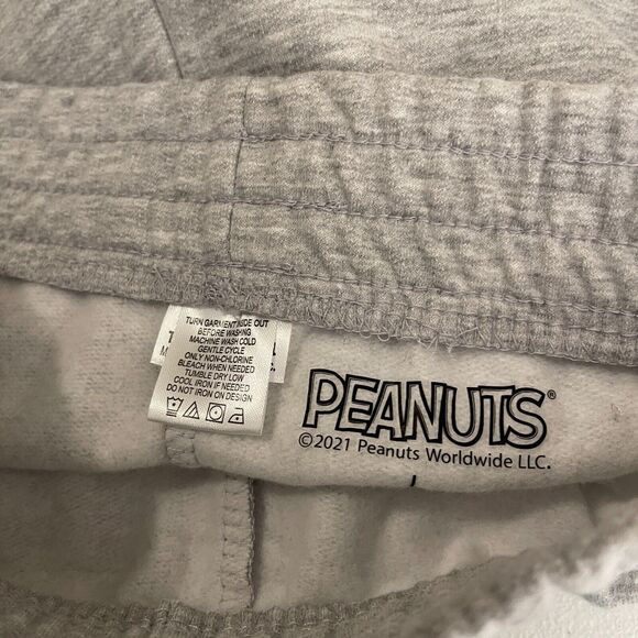 Peanuts Sweatpants Youth Large Gray Fleece Pull On Christmas Charlie Brown - Picture 6 of 9